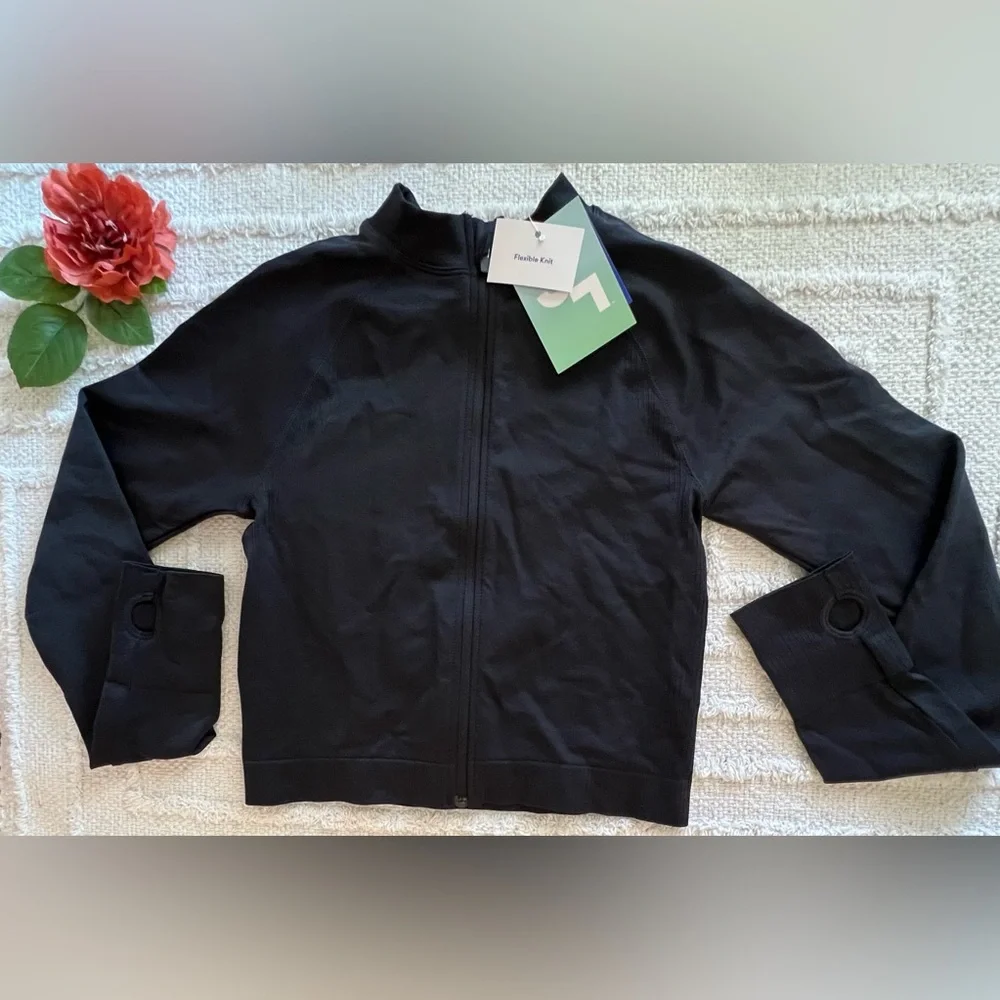 JOYLAB Black Athletic Zipper Seamless Jacket- Size S - Picture 4 of 6
